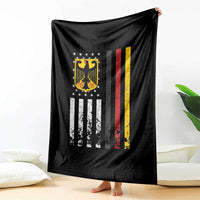 Patriotic Bundesadler Vintage German American Flag Throw Blanket Germany Heritage Pride - Wonder Print Shop