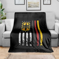 Patriotic Bundesadler Vintage German American Flag Throw Blanket Germany Heritage Pride - Wonder Print Shop