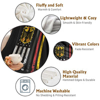 Patriotic Bundesadler Vintage German American Flag Throw Blanket Germany Heritage Pride - Wonder Print Shop