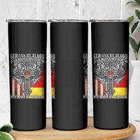 German By Blood American By Birth Patriot By Choice Skinny Tumbler German Americans - Wonder Print Shop
