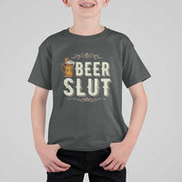 Funny Oktoberfest Beer Slut T Shirt For Kid German Beer Stein Drinking Lover - Wonder Print Shop
