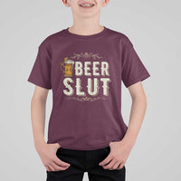 Funny Oktoberfest Beer Slut T Shirt For Kid German Beer Stein Drinking Lover - Wonder Print Shop