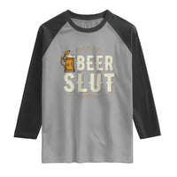 Funny Oktoberfest Beer Slut Raglan Shirt German Beer Stein Drinking Lover - Wonder Print Shop