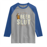 Funny Oktoberfest Beer Slut Raglan Shirt German Beer Stein Drinking Lover - Wonder Print Shop