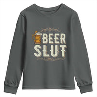 Funny Oktoberfest Beer Slut Youth Sweatshirt German Beer Stein Drinking Lover - Wonder Print Shop