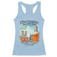 Bavarian Festival Munich Oktoberfest Racerback Tank Top Das Herz Der Stadt Beer Pretzel - Wonder Print Shop