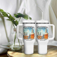 Bavarian Festival Munich Oktoberfest Tumbler With Handle Das Herz Der Stadt Beer Pretzel - Wonder Print Shop