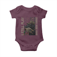 Funny I Still Play Duck Duck Goose Baby Onesie Duck Hunting Dog Back Lab - Wonder Print Shop