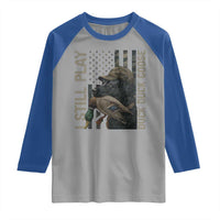 Funny I Still Play Duck Duck Goose Raglan Shirt Duck Hunting Dog Back Lab - Wonder Print Shop