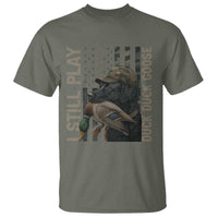 Funny I Still Play Duck Duck Goose T Shirt Duck Hunting Dog Back Lab - Wonder Print Shop