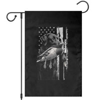 Duck Hunting Dog Back Lab Vintage American Flag Garden Flag - Wonder Print Shop
