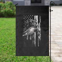 Duck Hunting Dog Back Lab Vintage American Flag Garden Flag - Wonder Print Shop