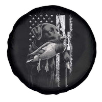 Duck Hunting Dog Back Lab Vintage American Flag Spare Tire Cover - Wonder Print Shop