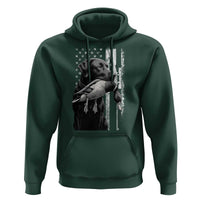 Duck Hunting Dog Back Lab Vintage American Flag Hoodie - Wonder Print Shop