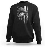 Duck Hunting Dog Back Lab Vintage American Flag Sweatshirt - Wonder Print Shop