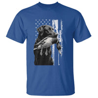 Duck Hunting Dog Back Lab Vintage American Flag T Shirt - Wonder Print Shop