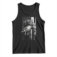 Duck Hunting Dog Back Lab Vintage American Flag Tank Top - undefined
