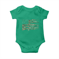 Hunting Guns Vintage Camo American Flag Baby Onesie - Wonder Print Shop