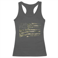Hunting Guns Vintage Camo American Flag Racerback Tank Top - Wonder Print Shop