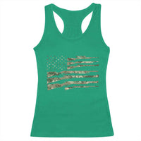 Hunting Guns Vintage Camo American Flag Racerback Tank Top - Wonder Print Shop