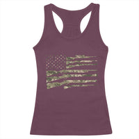 Hunting Guns Vintage Camo American Flag Racerback Tank Top - Wonder Print Shop