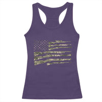 Hunting Guns Vintage Camo American Flag Racerback Tank Top - Wonder Print Shop