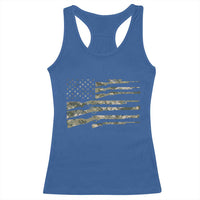 Hunting Guns Vintage Camo American Flag Racerback Tank Top - Wonder Print Shop