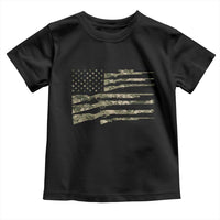 Hunting Guns Vintage Camo American Flag Toddler T Shirt - Wonder Print Shop
