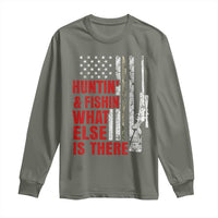 Hunting And Fishing What Else Is There Long Sleeve Shirt Vintage American Flag - Wonder Print Shop