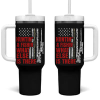 Hunting And Fishing What Else Is There Tumbler With Handle Vintage American Flag - Wonder Print Shop