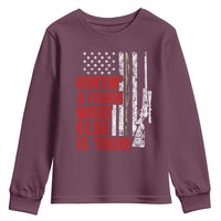 Hunting And Fishing What Else Is There Youth Sweatshirt Vintage American Flag - Wonder Print Shop