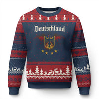 Deutschland German Heritage Pride Ugly Christmas Sweater Bundesadler Coat of Arms Star - Wonder Print Shop