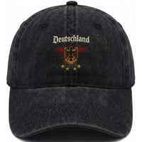 Deutschland German Heritage Pride Washed Cotton Baseball Cap Bundesadler Coat of Arms Star