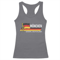 Munchen Bayern German Heritage Pride Germany Flag Racerback Tank Top - Wonder Print Shop