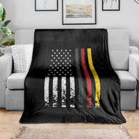 Patriotic Vintage German American Flag Throw Blanket Germany Heritage Pride - Wonder Print Shop