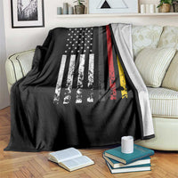 Patriotic Vintage German American Flag Throw Blanket Germany Heritage Pride - Wonder Print Shop