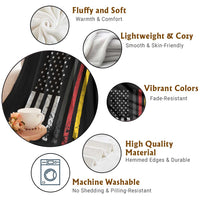 Patriotic Vintage German American Flag Throw Blanket Germany Heritage Pride - Wonder Print Shop