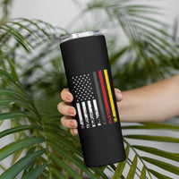 Patriotic Vintage German American Flag Skinny Tumbler Germany Heritage Pride - Wonder Print Shop