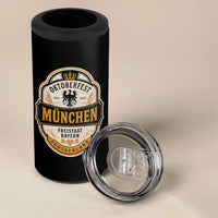 Oktoberfest Munchen Deutschland German Beer Festival 4 in 1 Can Cooler Tumbler Freistaat Bayern Heraldic Eagle