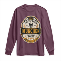 Oktoberfest Munchen Deutschland German Beer Festival Long Sleeve Shirt Freistaat Bayern Heraldic Eagle