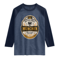 Oktoberfest Munchen Deutschland German Beer Festival Raglan Shirt Freistaat Bayern Heraldic Eagle