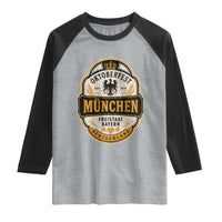 Oktoberfest Munchen Deutschland German Beer Festival Raglan Shirt Freistaat Bayern Heraldic Eagle