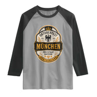 Oktoberfest Munchen Deutschland German Beer Festival Raglan Shirt Freistaat Bayern Heraldic Eagle
