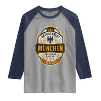 Oktoberfest Munchen Deutschland German Beer Festival Raglan Shirt Freistaat Bayern Heraldic Eagle
