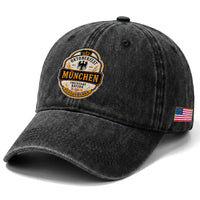 Oktoberfest Munchen Deutschland German Beer Festival Washed Cotton Baseball Cap Freistaat Bayern Heraldic Eagle
