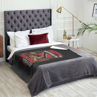 Trinidad And Tobago Independence Day Throw Blanket Trinidadian Heritage Steelpan Scarlet Ibis