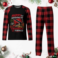 Trinidad And Tobago Independence Day Plaid Pajama Set Trinidadian Heritage Steelpan Scarlet Ibis