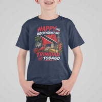 Trinidad And Tobago Independence Day T Shirt For Kid Trinidadian Heritage Steelpan Scarlet Ibis