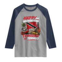 Trinidad And Tobago Independence Day Raglan Shirt Trinidadian Heritage Steelpan Scarlet Ibis