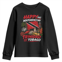 Trinidad And Tobago Independence Day Youth Sweatshirt Trinidadian Heritage Steelpan Scarlet Ibis